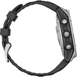Смарт-годинник Garmin Fenix E 47mm AMOLED Stainless Steel with Black Silicone Band (010-03025-02/00) - мініатюра 4