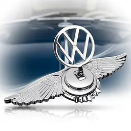 Емблема приціл Volkswagen орлині крила метал Хром 215х70х72 мм на скотчі