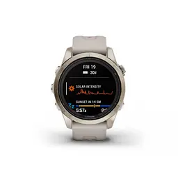 Смарт-годинник Garmin Fenix 7S Sapphire Solar Soft Gold w. Light Sand Band (010-02776-14/15) - мініатюра 2
