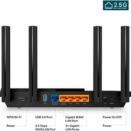 Роутер TP-Link Archer AX55 Pro AX3000 Black 802.11ax (ARCHER AX55 PRO) - мініатюра 3