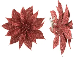 Набір ялинкових іграшок House of Seasons Квітка 10 см 3 шт (8720362230847) - мініатюра 2