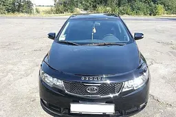 Дефлектор капота мухобойка Kia Cerato 2009-2013 Євро Кріплення (Vip Tuning) KA10 - мініатюра 2