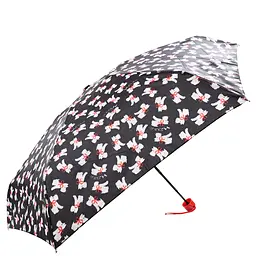 Жіноча складана парасолька механічна H.DUE.O 60 см чорна - мініатюра 2