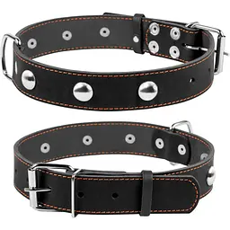 Нашийник Collar одинарний з прикрасами, 48-63х3,5 см, чорний