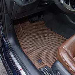 Килимки в салон EVA для Audi A4 (В9) 2015- з підп'ятником Коричневі 5 шт - мініатюра 2