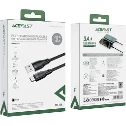 Дата кабель USB 2.0 AM to USB-C 1.2m 3.0A Acefast (6974316282693) - мініатюра 5