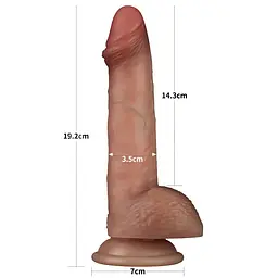 Фалоімітатор - Sliding Skin Pro Dual Layer Silicone Dong 7.5'' - мініатюра 2