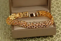 Браслет Xuping Jewelry Матриця блиску 19 см 10 мм золотистий