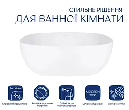 Раковина Qtap Kolibri 400х400х140 мм, White, квадратна, без донного клапана QT10116303W - мініатюра 2