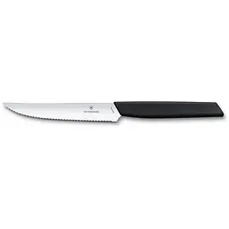 Кухонний ніж Victorinox Swiss Modern Steak&Pizza 12см хвил. з черн. ручкою - мініатюра 2