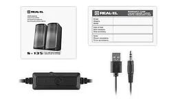 Акустична система REAL-EL S-135 Black (EL121100019) - мініатюра 2