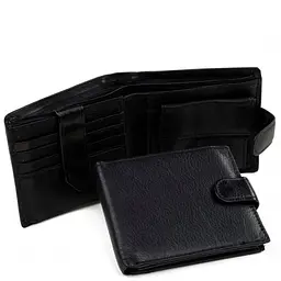 Портмоне чорне шкірянеTiding Bag A7-258A - мініатюра 2