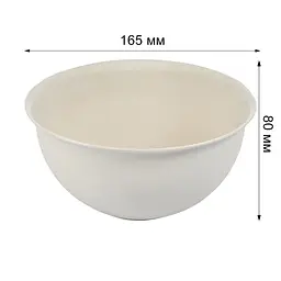 Миска Stars Plast кругла матова бежева 1 л (94207/беж) - мініатюра 2