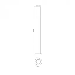 Led світильник Videx AR09061B IP54 GU10 архітектурний чорний (VL-AR09061B) - мініатюра 5