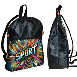 Рюкзак-мішок для взуття, спортивної форми Sport дитяча сумка для змінки з розширювачем (01424)