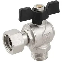 Кран кульовий RAFTEC 1/2" з накидною гайкою PN40 ВЗ метелик DRBM1