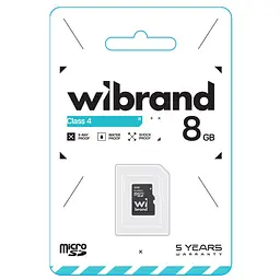 microSDHC Wibrand 8Gb class 4 - мініатюра 2