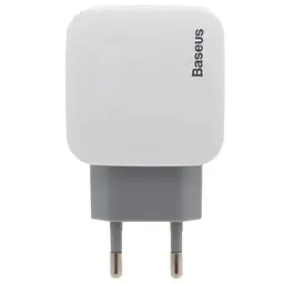 Мережевий зарядний пристрій Baseus Letour 2USB 2.4A ZCL2B-B02 White-Grey