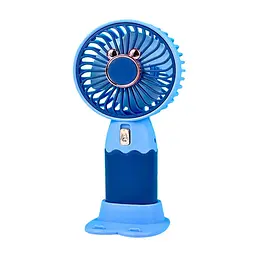 Вентилятор портативний настільний ZB088A Mini Fan з акумулятором та підставкаою для телефона USB - мініатюра 2