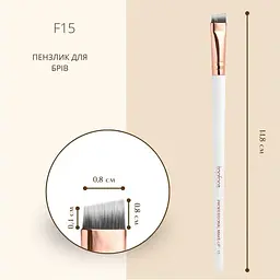 Пензлик косметичний TopFace PT901 F15 для брів широкий скошений - мініатюра 2