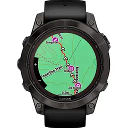 Смарт-годинник Garmin Fenix 7 Pro Sapphire Solar Edition Carbon Gray DLC Titanium with Black Band [010-02777-10] [86523] - мініатюра 3