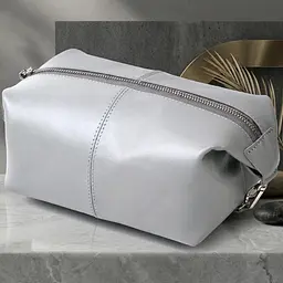 Практичная кожаная косметичка Shvigel 16404 сіра - мініатюра 4
