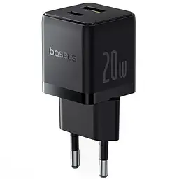 МЗП Palm Fast Charger 20W (1USB-A/1C) (P10111608) Cluster Black Baseus teh0029600