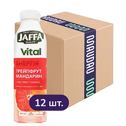 Упаковка сокового напитка Jaffa Vital Energy Грейпфрут-Мандарин 6 л (0.5 л х 12 шт.)