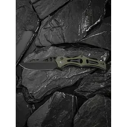Ніж складаний туристичний Civivi Biophase, (8.9 см) Nitro-V / Aluminum & G10 чорно-зелений - мініатюра 17