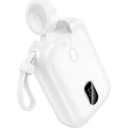 Зовнішній акумулятор Hoco J130 Peak 10000mAh 20W White [126283] - мініатюра 2