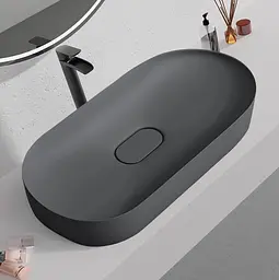 Умивальник Rea Iris 71 grey matt накладний REA-U4306, Сірий - мініатюра 3