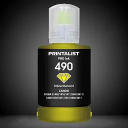 Чорнило PRINTALIST GI-490 для Canon G1400/G2400/G3400 140г Yellow водорозчинне (PL490Y) - мініатюра 6