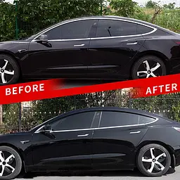Дефлектори вікон вітровики Benke для Tesla Model 3 2017- Premium (BTSM31923) - мініатюра 6