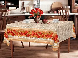 Скатертина Ecotton 150х200 см бавовняна з рогожки 21005/1 Горобина (21621) - мініатюра 3