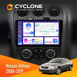 Штатна магнітола Nissan Altima 2008-2011 Cyclone C10-011 4x64, DSP Cyclone (НФ-00005265)