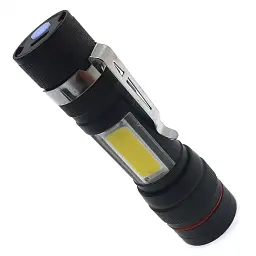 Ручний LED ліхтар COP Micro USB 2 в 1 кишеньковий XPE+COB 6991 - мініатюра 2