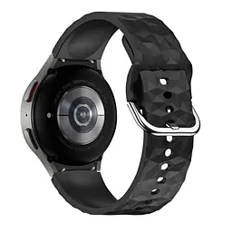 Ремінець для Samsung Galaxy Watch 6 - чорний ширина кріплення 20мм силікон Watchbands Diamond (W28-2WB695511196) - мініатюра 2