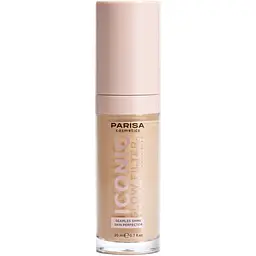 Тональное основание-флюид Parisa Iconic Glow Filter с эффектом сияния 20 мл тон № 604 Warm ivory 
