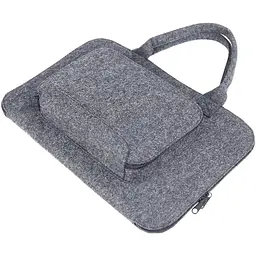 Кейс-сумка Gmakin для Macbook Air/Pro 13.3 універсальна з повсті Сіра - мініатюра 2