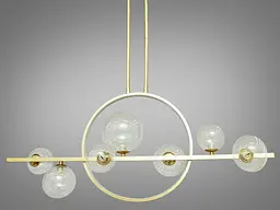 Люстра стельова LED Diasha 1003-7G Loft, 7 ламп, G9, золото, 94 см, стильне освітлення для кабінету