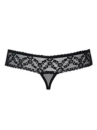 Стрінги з відкритою промежиною Obsessive 837 L/XL чорний - мініатюра 4