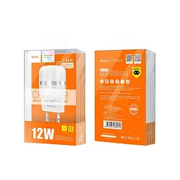Мережевий зарядний пристрій Hoco 2USB C41A 2.4A White - мініатюра 3