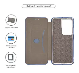 Чехол-книжка для Realme C75 4G/C75x 4G/C73 5G, G-Case, синий, кожаный чехол-книга из экокожи (PU) и TPU, с магнитом, с подставкой и вместительным кардхолдером, противоударный, защита всего корпуса, ArmorStandart (ARM84882) - мініатюра 3