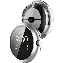 Чохол-накладка DK Пластик Gloss Glass Full Cover для Google Pixel Watch 1 / 2 (silver) - мініатюра 2