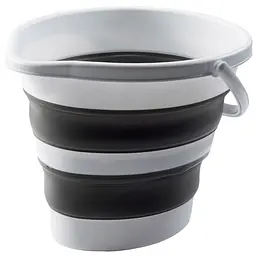 Відро складане MBM My Home Bin-17 біло-сіре 10 л (BIN-17 10L WHITE/GRAY)