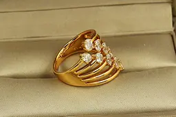 Кільце Xuping Jewelry Міраж розсувне 16 р золотисте - мініатюра 2