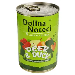 Вологий корм для собак Dolina Noteci Superfood з м'ясом оленя та качки 400 г - мініатюра 2