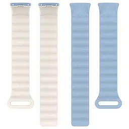Ремінець Dual-color Magnetic для Xiaomi Mi Band 9/8/10 Lilac Blue / White - мініатюра 4