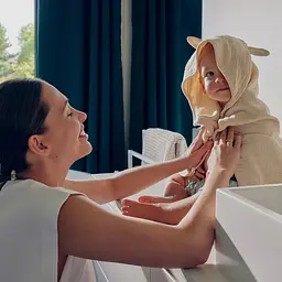 Рушник з капюшоном Lionelo Muslin Hooded Towel Green Forest 80х80 см - мініатюра 8