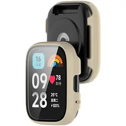 Чохол-накладка DK Пластик Gloss Glass Full Cover для Xiaomi Redmi Watch 3 Active / 3 Lite (ivory) - мініатюра 2